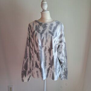 nwt Banana Republic factory gray off white tie dye sweatshirt top shirt m